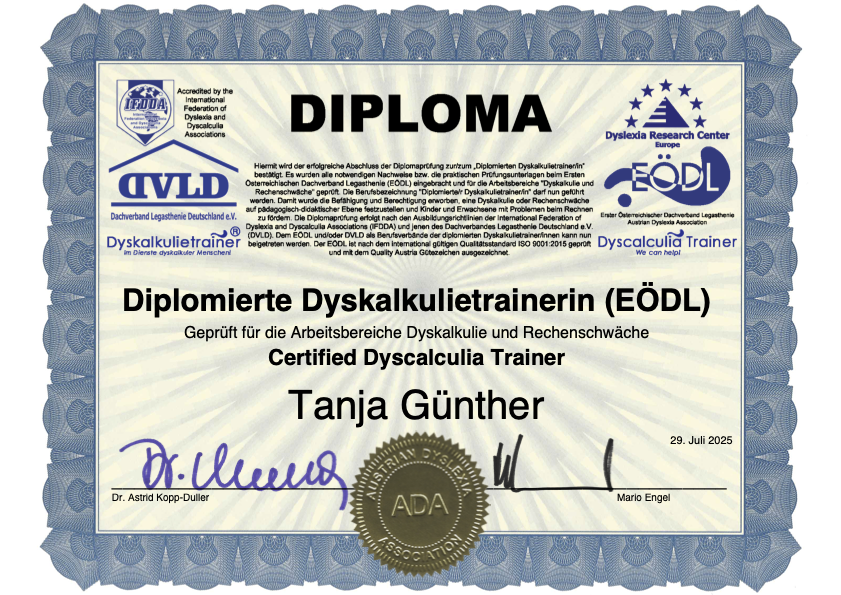 Diplom Diskalkulie